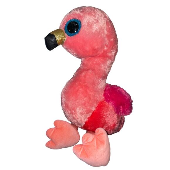TY Beanie Boos Pink Jumbo Eye Gilda Stuffed Flamingo Plushie - Picture 1 of 10